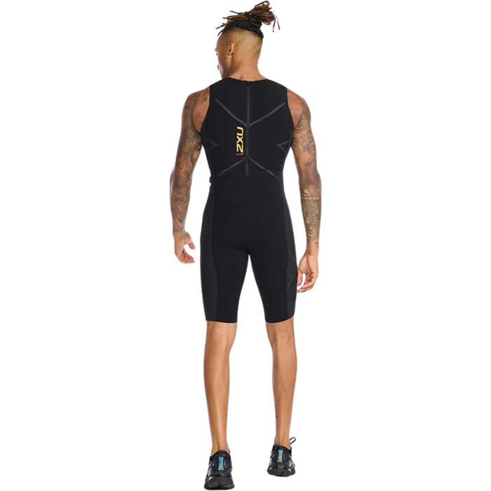 2024 2XU Hombres Propel Swimskin MT6658d - Black / Turmeric